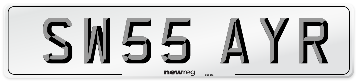 SW55 AYR Number Plate from New Reg